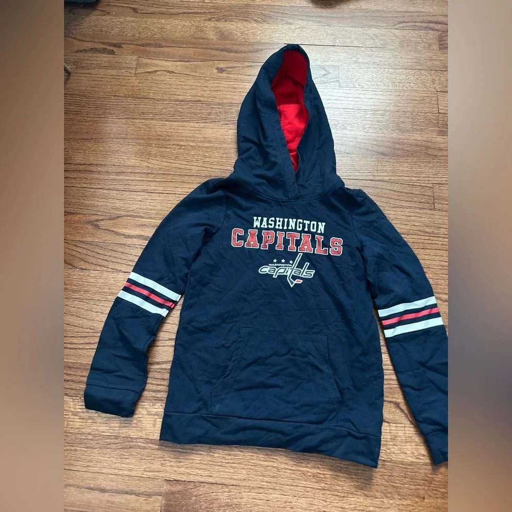 Washington Capitals Kids‎ Hoodie - Navy and Red Girls M (7/8)